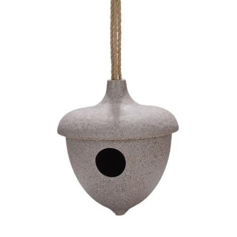 Hanging Bird House Nest Box for Garden | Outdoor Nesting Shelter for Bluetit Sparrow | Eco-Friendly Roosting Pouch, 4cm Hole